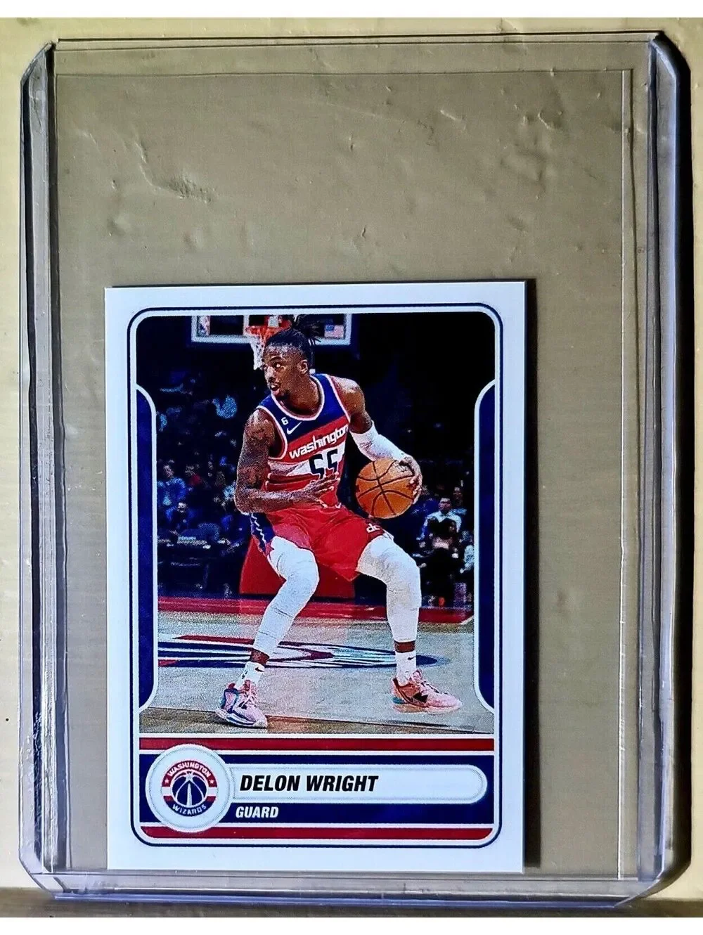 2023-24 Delon Wright Panini NBA Basketball #291 Sticker Washington Wizards